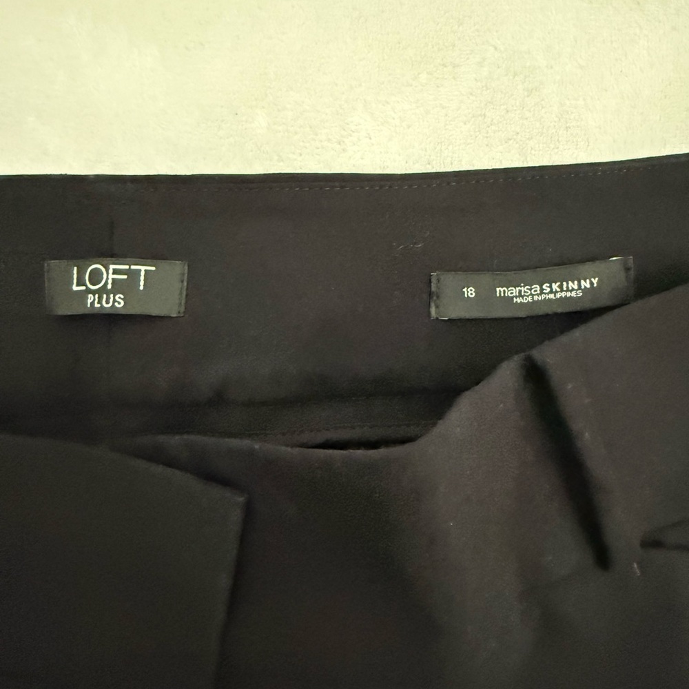 LOFT Plus Black Marisa Skinny Pants
